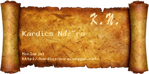 Kardics Nóra névjegykártya